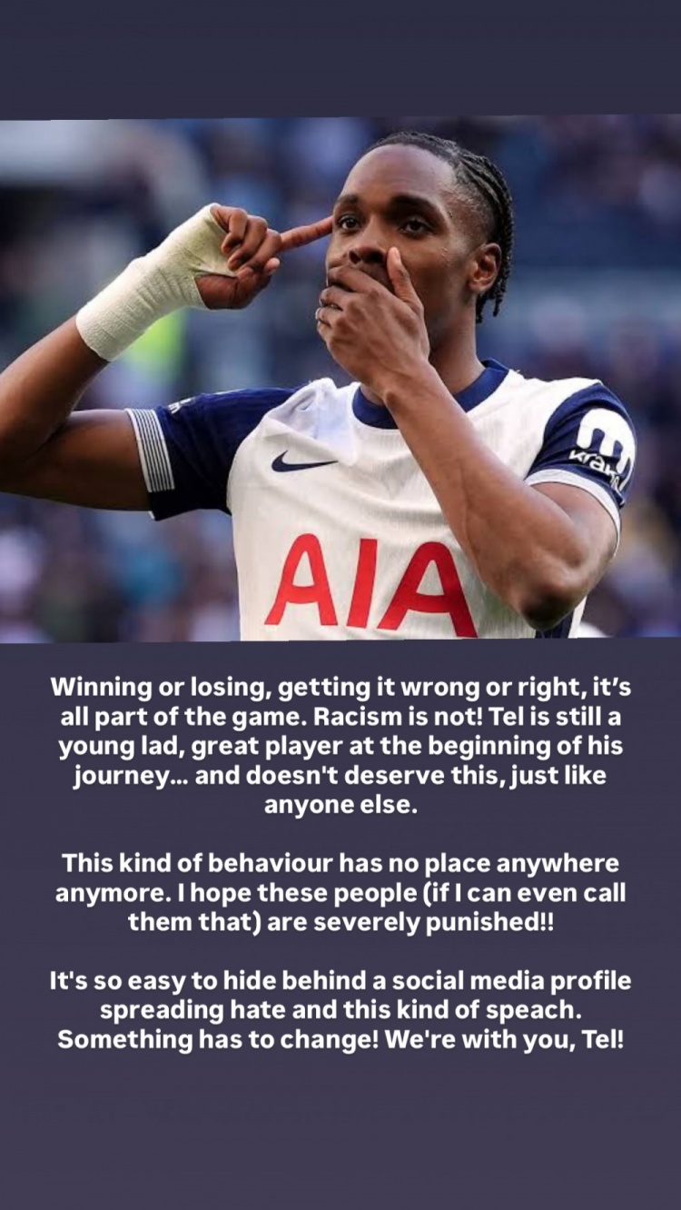 开云体育-理查利森力挺特尔：赛场输赢皆常事 种族歧视绝不容忍