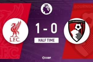 开云体育下载-半场-利物浦1-0伯恩茅斯 埃基蒂克连场破门并致敬若塔